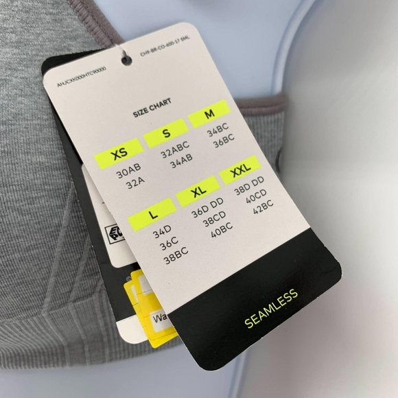 C9 Champion NWT Grey Medium Support Seamless Racerback Bra Size Extra Small - Picture 9 of 9